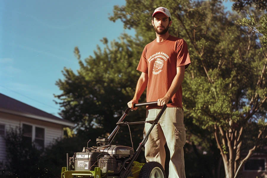 battery operated push lawn mowers